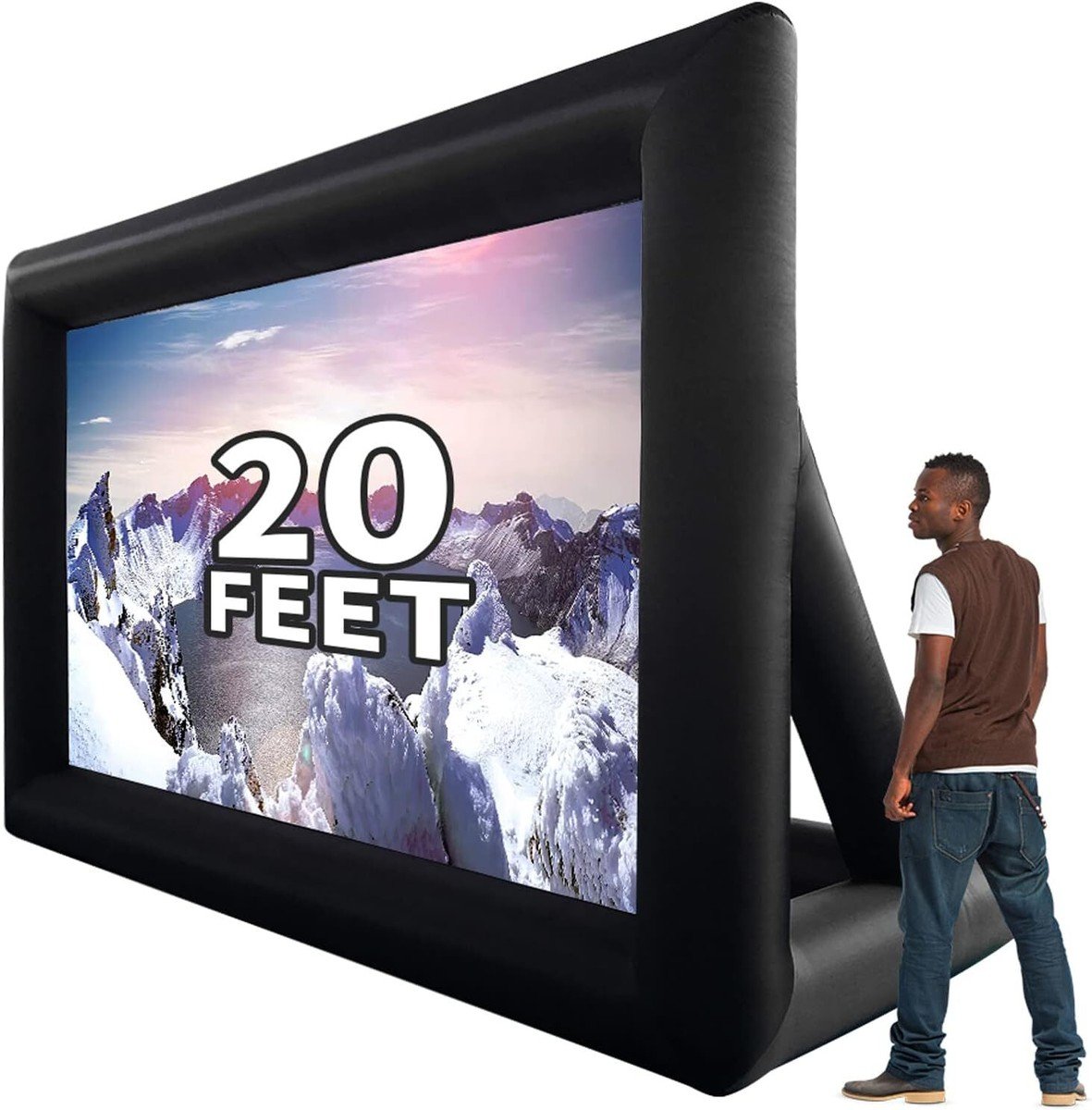 20ft inflatable outdoor movie screen and projector rental