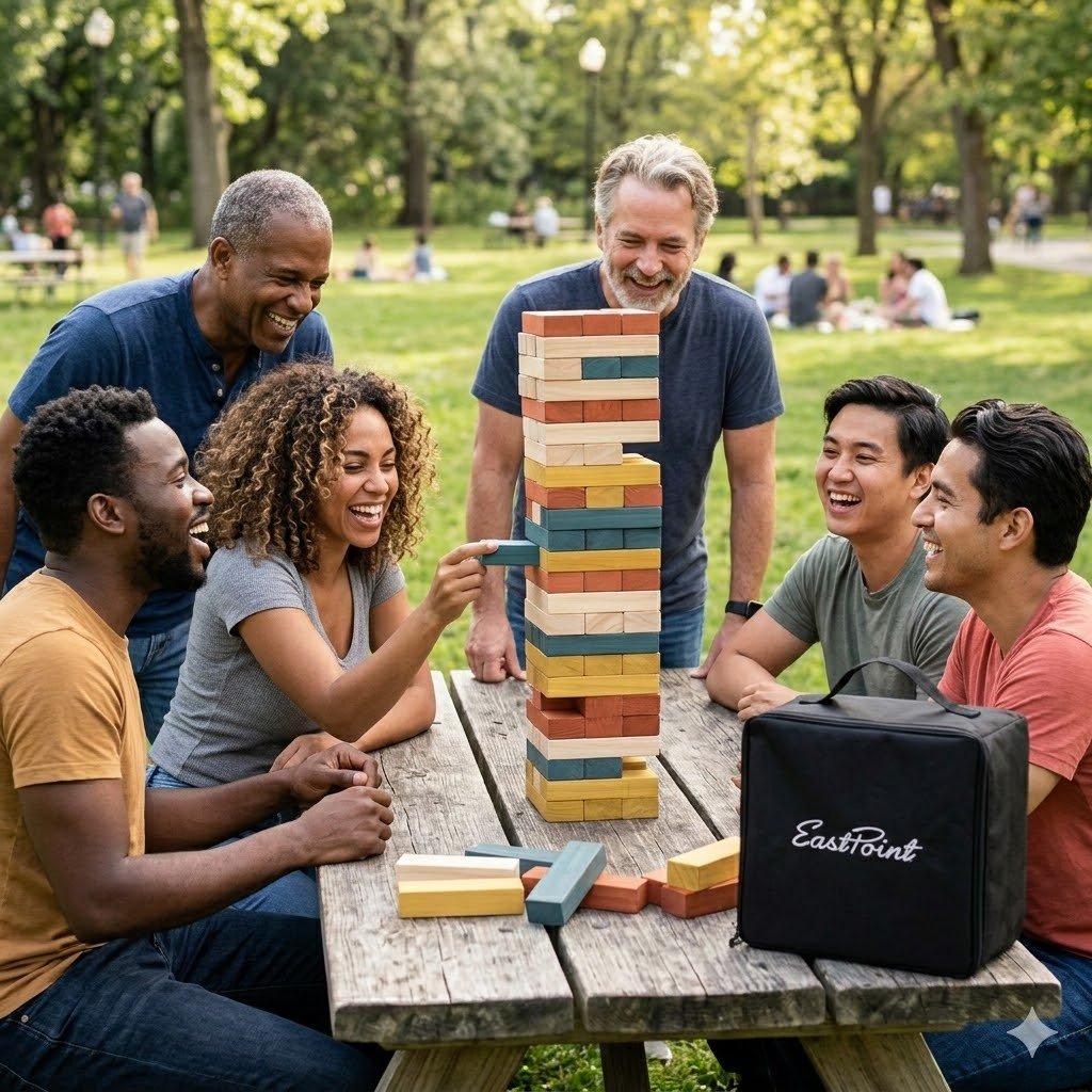Giant Jenga oversized stacking game rental